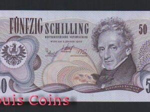 B663-AUSTRIA--1970奧地利紙幣50 Schilling(B)