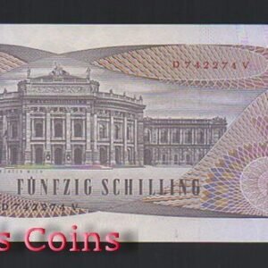 663-2 B663-AUSTRIA--1970奧地利紙幣50 Schilling(B)