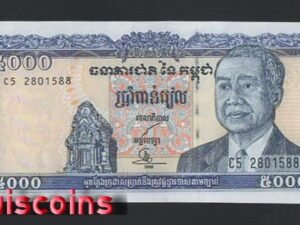 673-1 B673-CAMBODIA-1998柬埔寨紙幣-5.000 Riels(465)