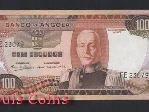 675-1 B675-ANGOLA--1972安哥拉紙幣100 Escudos(B)