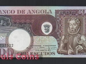 676-1 B676-ANGOLA--1973安哥拉紙幣100 Escudos(BO)