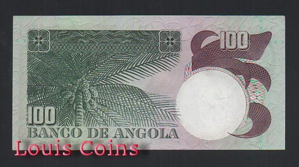 B676-ANGOLA--1973安哥拉紙幣100 Escudos(BO)
