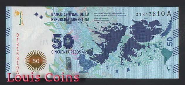 B678-ARGENTINA--2015阿根廷紙幣50 Pesos（BO）