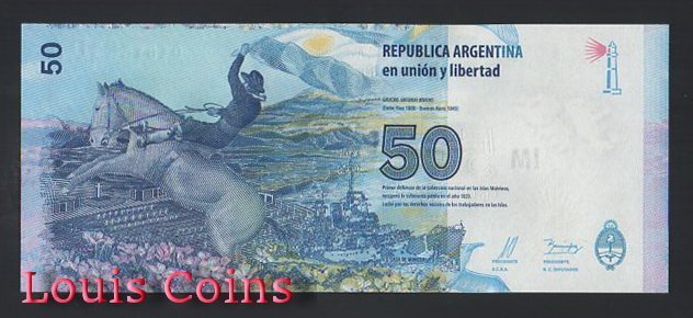 B678-ARGENTINA--2015阿根廷紙幣50 Pesos（BO）