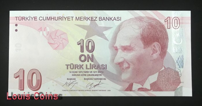 B683-TURKEY-2009土耳其紙幣10Türk Lirası(563)