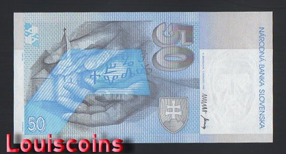 685-2 B685-SLOVAKIA-1993-05斯洛伐克紙鈔-50 koruna(B)
