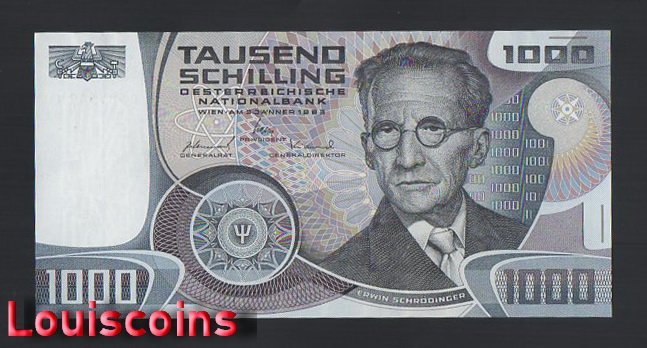 686-1 B686-AUSTRIA-1983奧地利鈔票-1000 Schilling(HB)