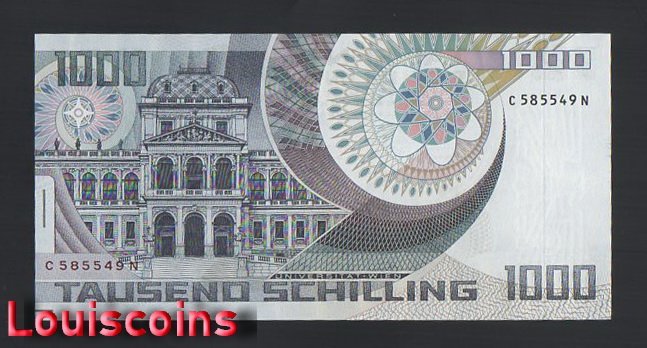 686-2 B686-AUSTRIA-1983奧地利鈔票-1000 Schilling(HB)