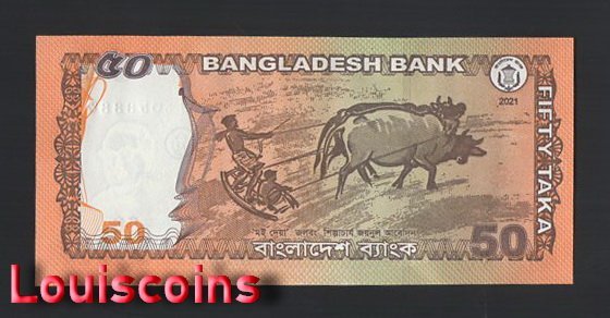 688-2 B688-BANGLADESH-2021孟加拉紀念紙幣50 Taka(1022)