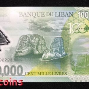 B692-LEBANON-2020黎巴嫩塑膠紀念鈔票-100.000 Livres（92）