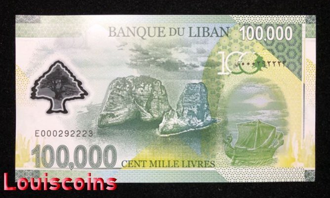 B692-LEBANON-2020黎巴嫩塑膠紀念鈔票-100.000 Livres（92）
