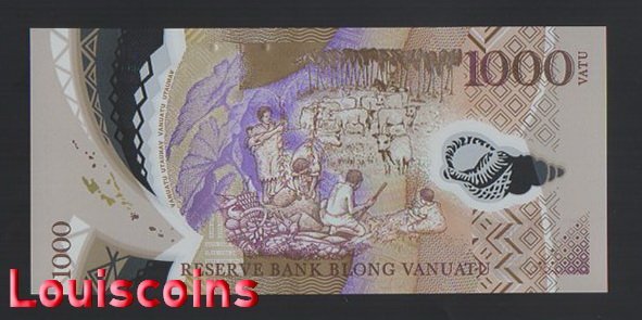 B695-VANUATU-2020瓦努阿圖(萬那杜)塑膠紀念鈔票-1.000 Vatu(476)