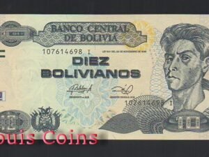 B697-BOLIVIA--1986玻利維亞紙幣10 Bolivianos（B）