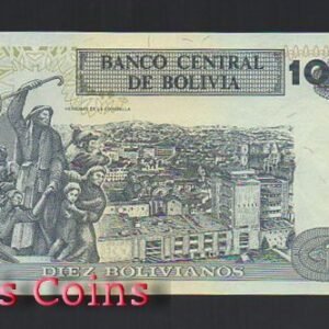 697-2 B697-BOLIVIA--1986玻利維亞紙幣10 Bolivianos(B)