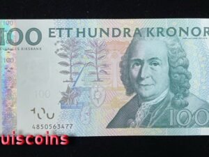 699-1 B699- SWEDEN-2001-2014瑞典紙幣 100 Kronor(B)