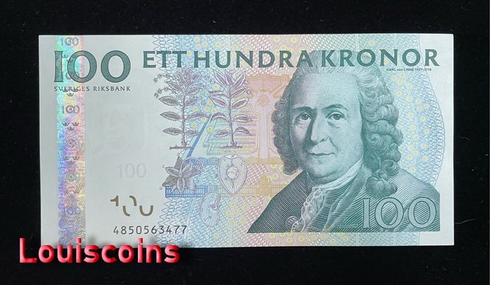 699-1 B699- SWEDEN-2001-2014瑞典紙幣 100 Kronor(B)