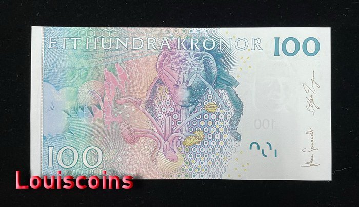 699-2 B699- SWEDEN-2001-2014瑞典紙幣 100 Kronor(B)
