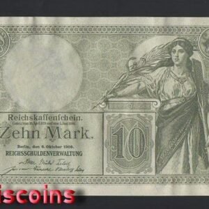 705-1 B705-GERMANY-Reichsschuldenverwaltung -1906德國鈔票-10 mark(B)