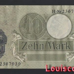 705-2 B705-GERMANY-Reichsschuldenverwaltung -1906德國鈔票-10 mark(B)