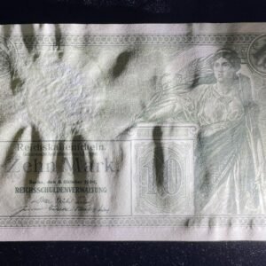 705-3 B705-GERMANY-Reichsschuldenverwaltung -1906德國鈔票-10 mark(B)