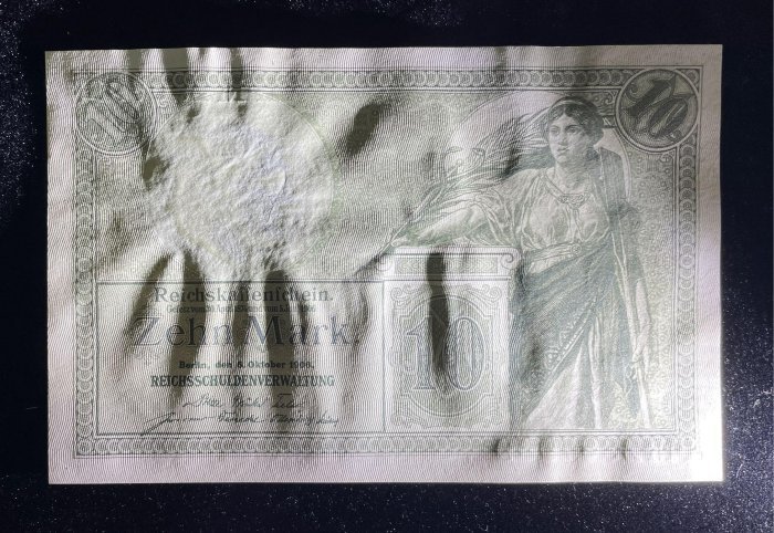 705-3 B705-GERMANY-Reichsschuldenverwaltung -1906德國鈔票-10 mark(B)