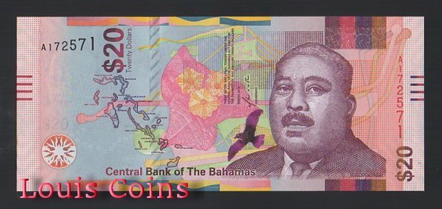 707-1 B707-BAHAMAS--2018巴拿馬紙幣20 Dollars(B)