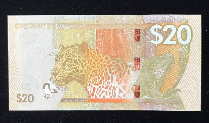 B713-BELIZE-2025貝里斯(伯利茲)紙幣 20 Dollars(B)