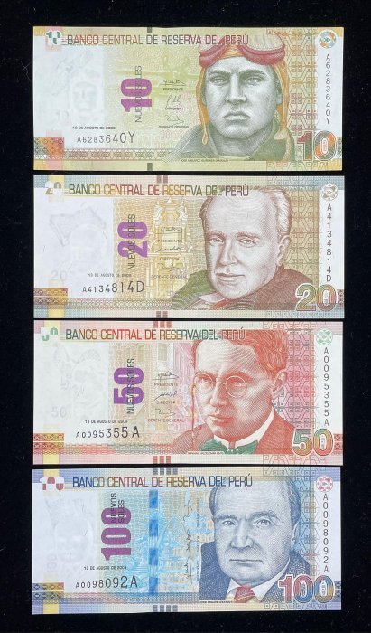 B714-PERU-2009祕魯紙幣-4張(B)