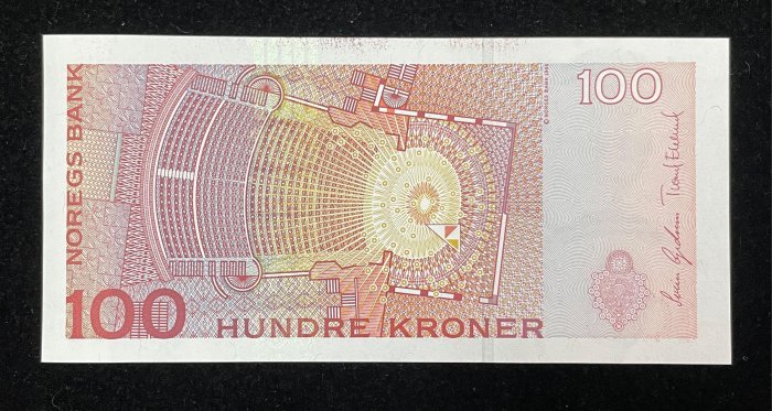 B717-NORWAY-2003-15挪威紙幣,100 Kroner(B)