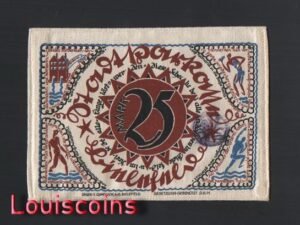 726-1 B726-GERMANY-1921德國緊急貨幣布鈔票,25 MARK(B)