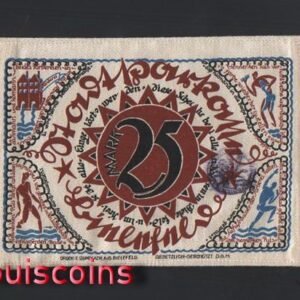 726-1 B726-GERMANY-1921德國緊急貨幣布鈔票,25 MARK(B)