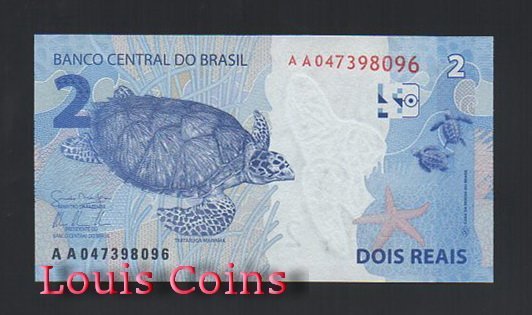 B728-BRAZIL--2010巴西紙幣2 Reais(B)