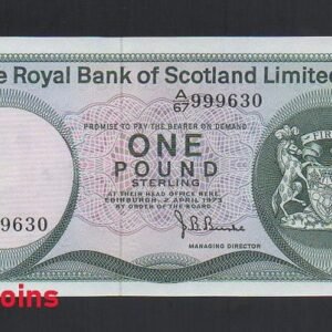 735-1 B735-SCOTLAND--1973蘇格蘭紙幣, 1 Pounds(B)