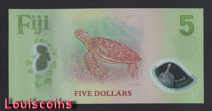 B742-FIJI-ND (2026)斐濟塑膠紙幣5 Dollars（300）