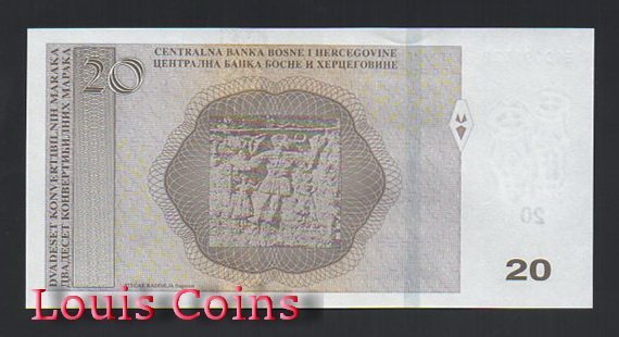 744-2 B744-BOSNIA & HERZEGOVIN--2012波士尼亞(黑山)紙幣(739)