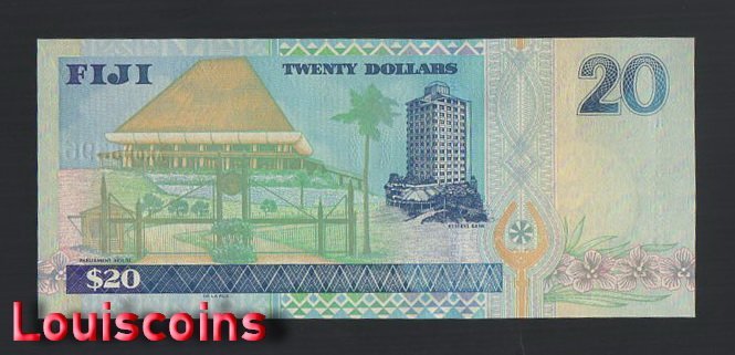 B751-FIJI-ND (2002)斐濟紙幣,20 Dollars(B)