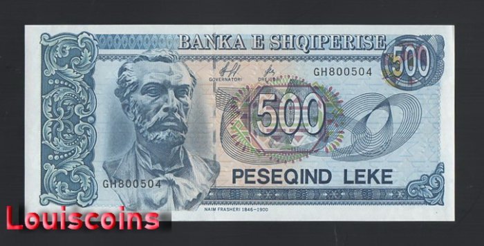 B753-ALBANIA-1996阿爾巴尼亞鈔票-500 Leke(BO)