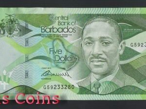 B758-BARBADOS--2013巴貝多紙幣5 Dollars(696)
