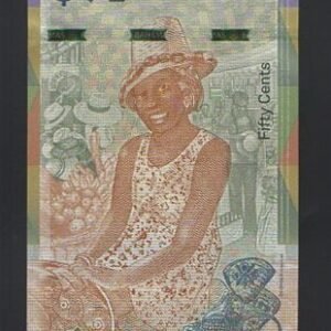 B759-BAHAMAS--2019巴哈馬紙幣50 Cents(1281)