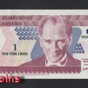B766-TURKEY-2005土耳其鈔票-1 Yeni Türk Lirası（901）