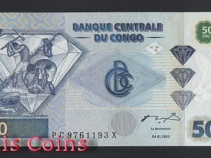 768-1 B768-CONGO Democratic Repub--2002剛果紙幣500 Francs(O)