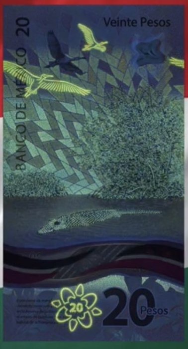 B775-MEXICO-2021墨西哥塑膠紀念鈔票-20 Pesos(105)