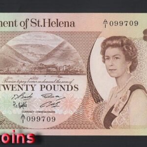 777-1 B777-SAINT HELENA-ND (1986)聖赫勒拿島紙幣,20 Pounds(BO)