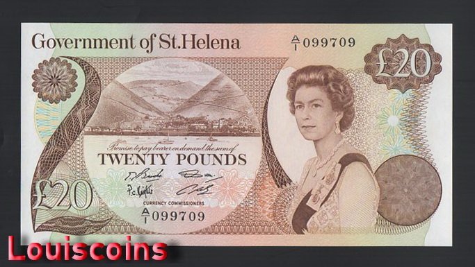 777-1 B777-SAINT HELENA-ND (1986)聖赫勒拿島紙幣,20 Pounds(BO)