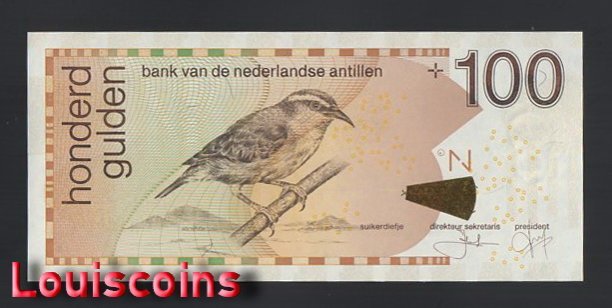 B778-NETHERLANDS ANTILLES-1998-2016荷屬安地列斯紙幣100(B)