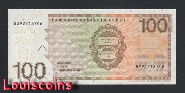 B778-NETHERLANDS ANTILLES-1998-2016荷屬安地列斯紙幣100(B)
