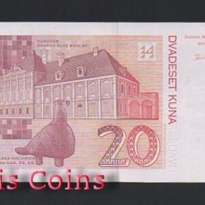 779-2 B779-CROATIA--2001&2012克羅埃西亞紙幣20 Kuna(BO)