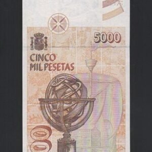 B782-SPAIN-1992西班牙紙幣,5000 Pesetas(B)
