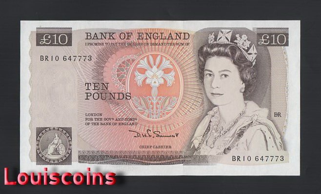 B785-GREAT BRITAIN-ND (1975-1992)英國紙幣,10 Pound(BO)