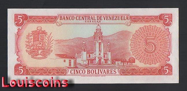 B794-VENEZUELA-1968-74委內瑞拉紙幣,5 Bolívares（181）